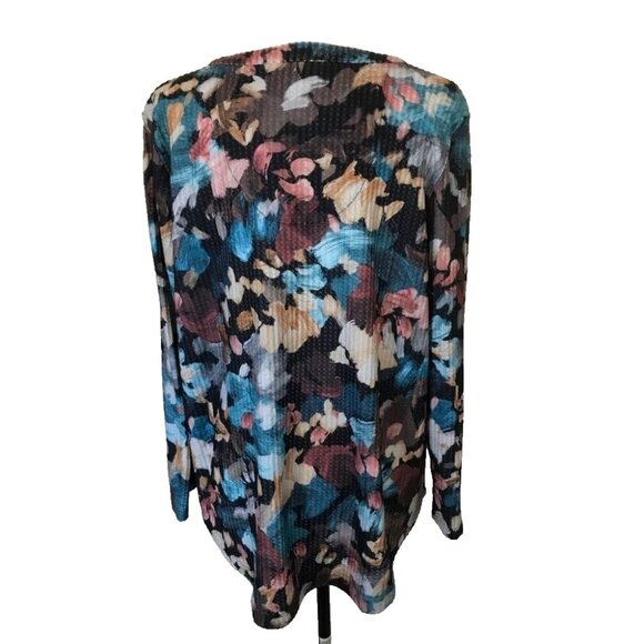 NORTHERN REFLECTIONS Long Sleeve Top Cozy Soft Multicolored Size XXL Petite - Picture 5 of 7